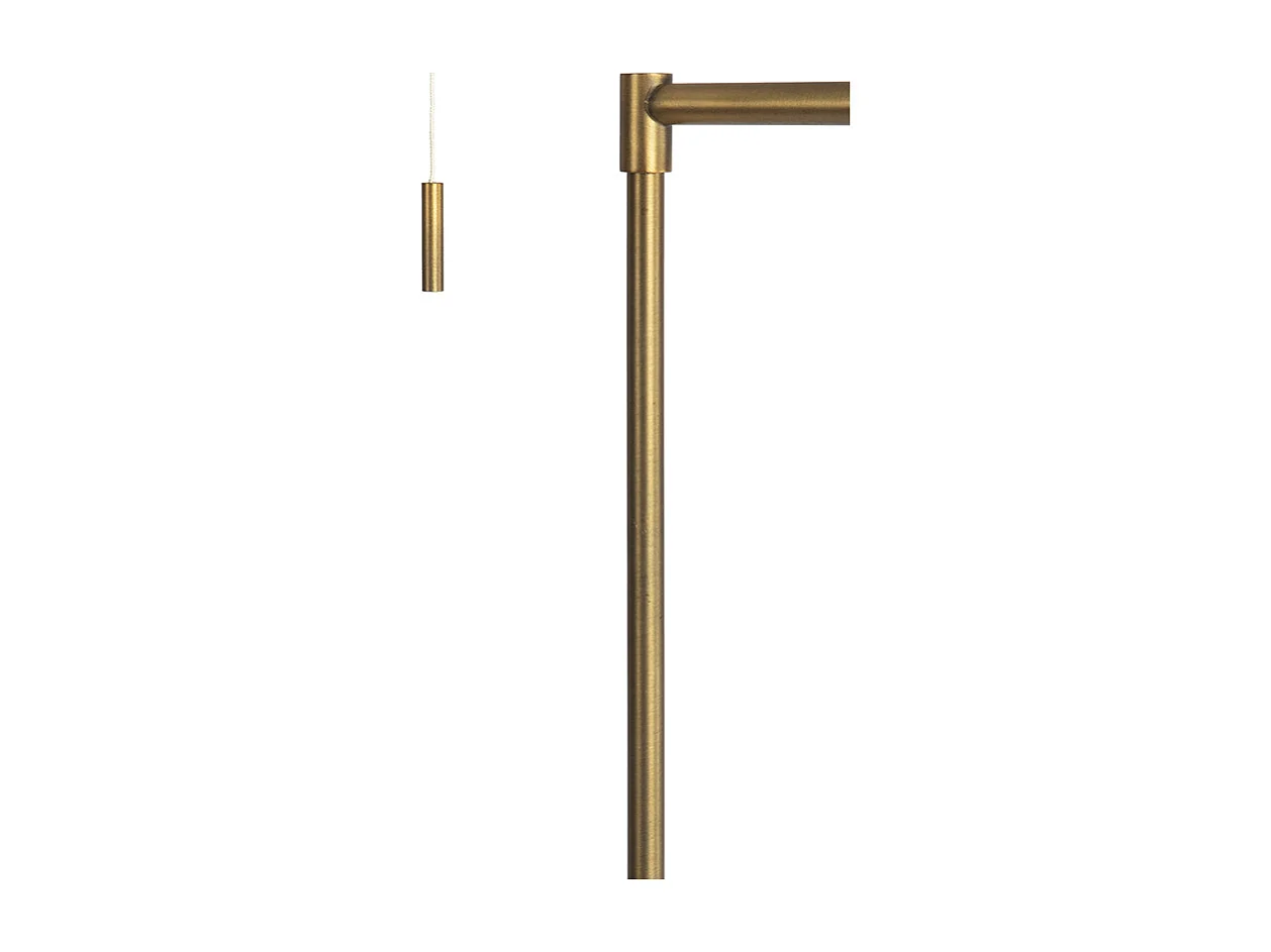 Lampadaire bronze avec abat-jour blanc et bras réglable - Ladas Deluxe