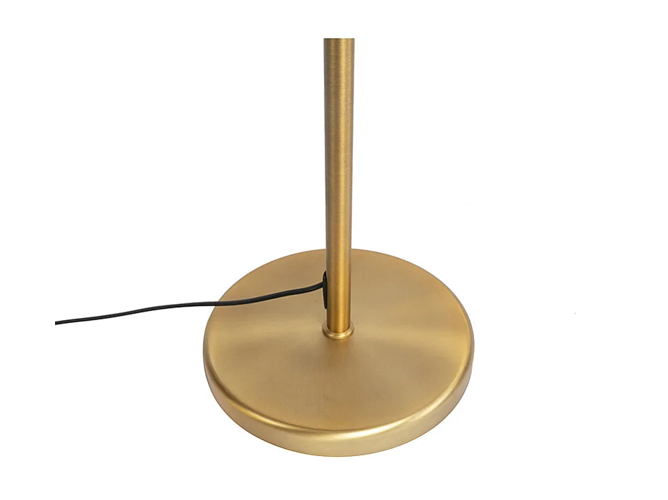 Lampadaire en bronze avec abat-jour blanc et bras réglable - Ladas Deluxe