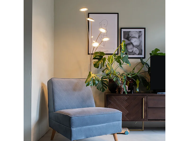 Lampadaire en acier avec LED et variateur tactile - Sixties Trento