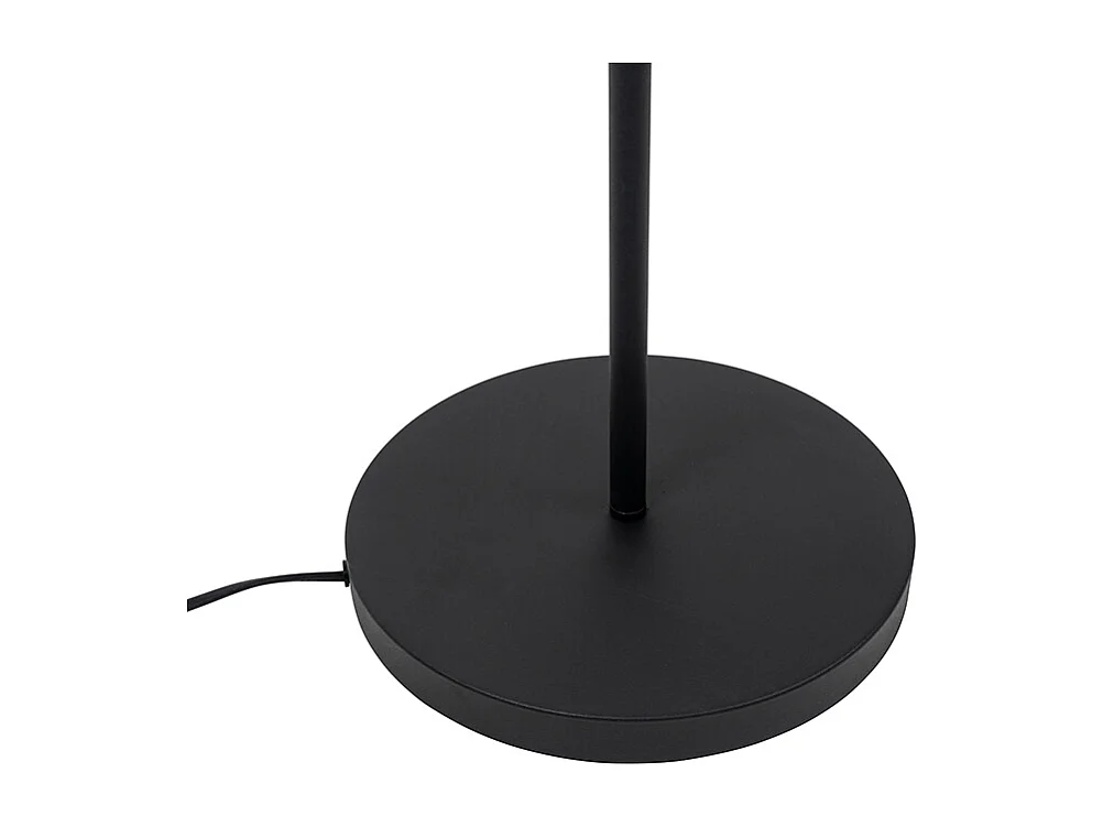 Lampadaire Art déco noir avec verre fumé - Pallon