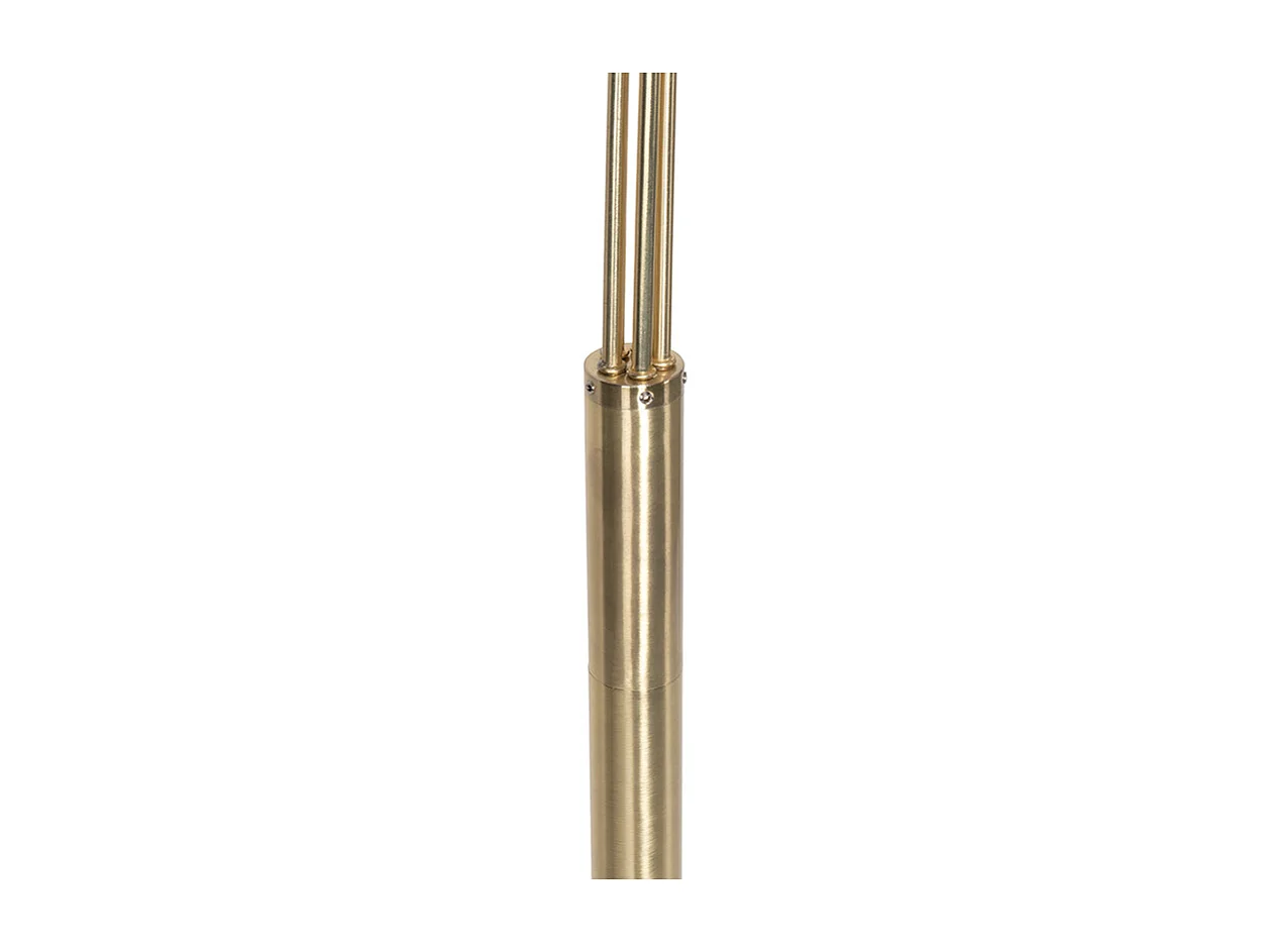 Lampadaire design en laiton avec verre opale 5 lumières - Sixties Marmo