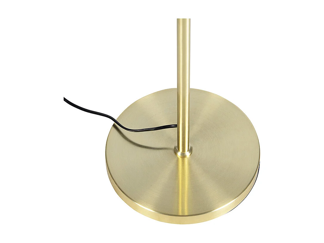 Lampadaire or/laiton avec abat-jour en velours noir 40/40 cm - Parte