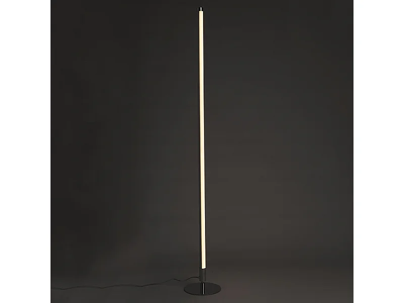 Lot de 2 lampadaires modernes LED chrome - Line-up