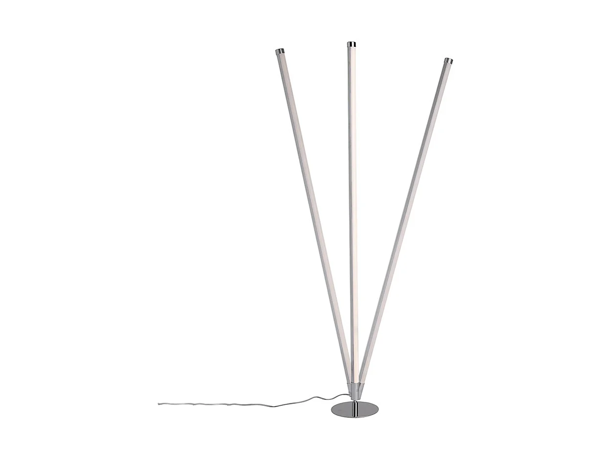 Lot de 2 lampadaires modernes LED chrome - Line-up