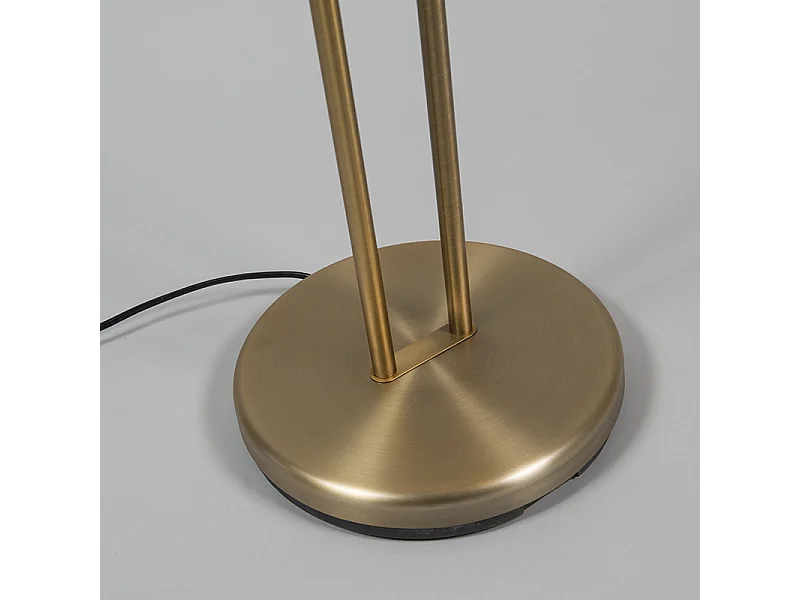 Lampadaire moderne en bronze avec lampe de lecture avec LED - Eva