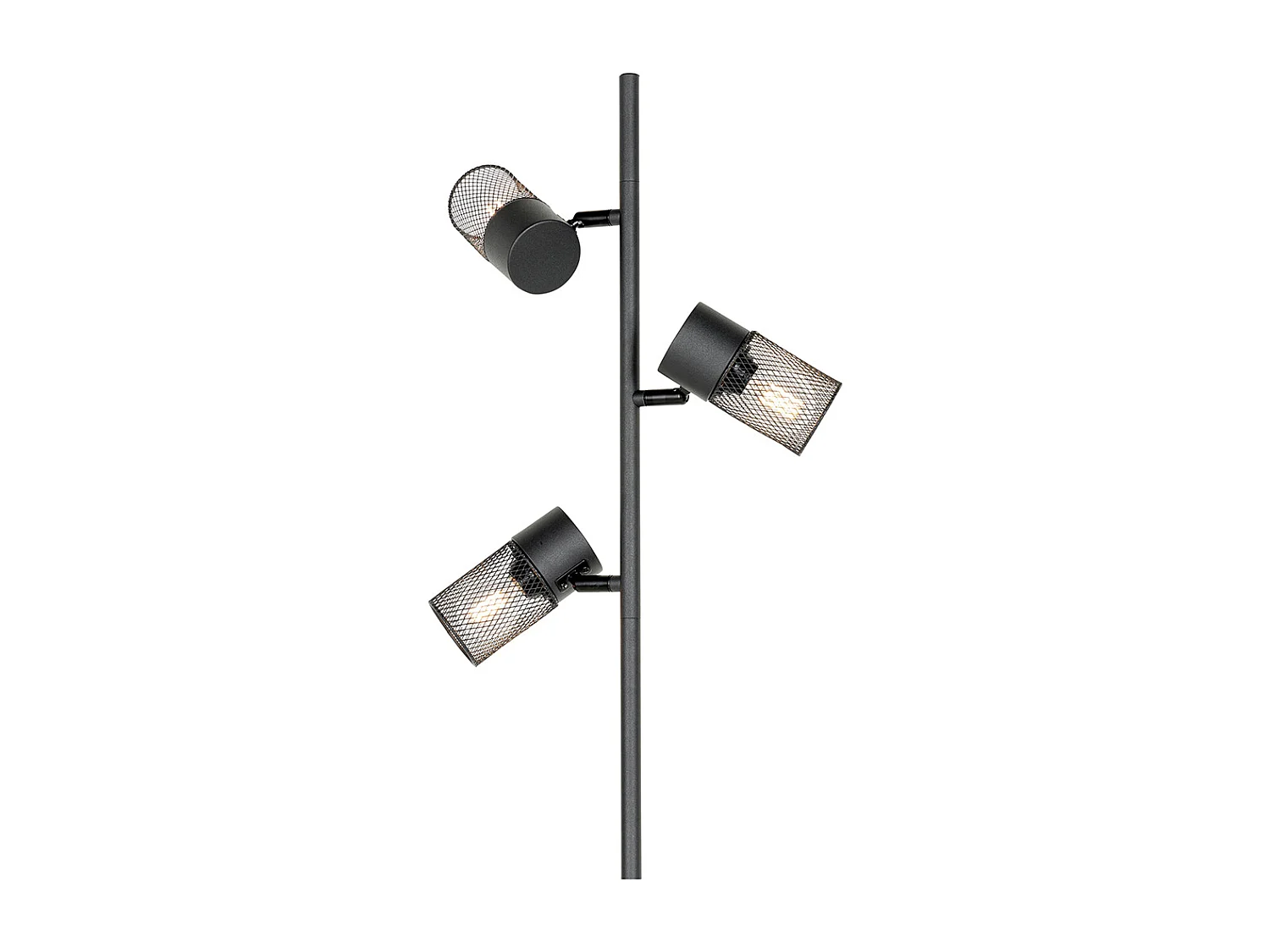 Lampadaire industriel noir 3 lumières - Jim