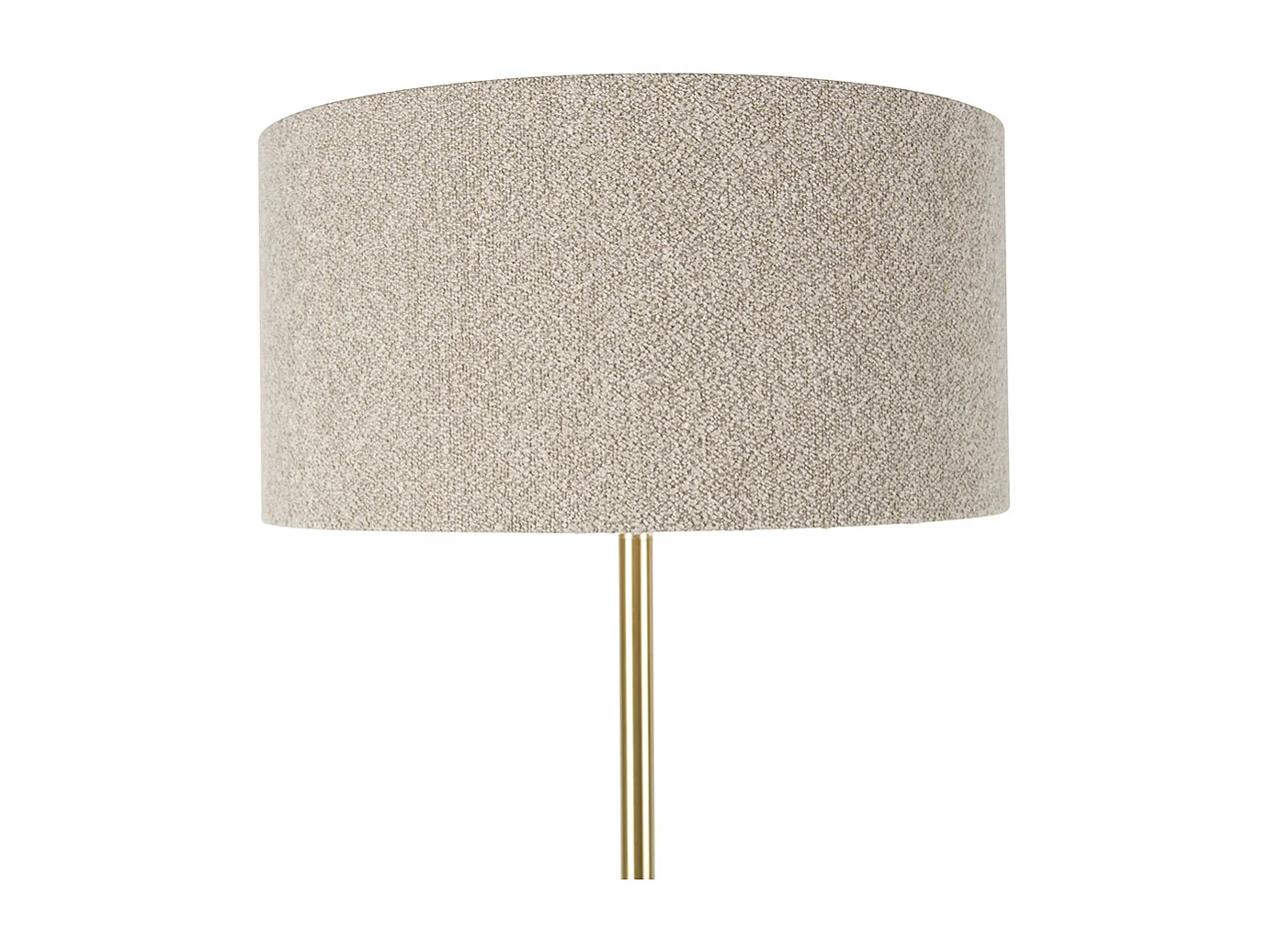 Lampadaire laiton avec abat-jour boucle taupe 50 cm - Simplo