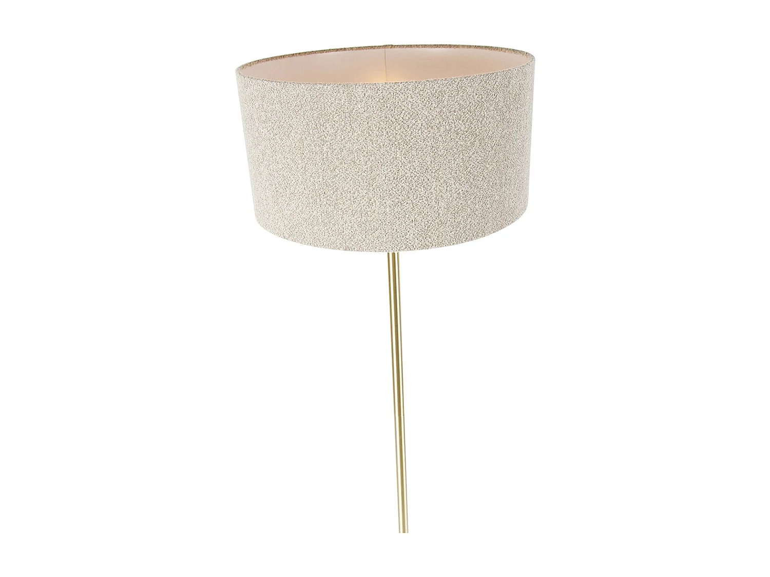 Lampadaire laiton avec abat-jour boucle taupe 50 cm - Simplo