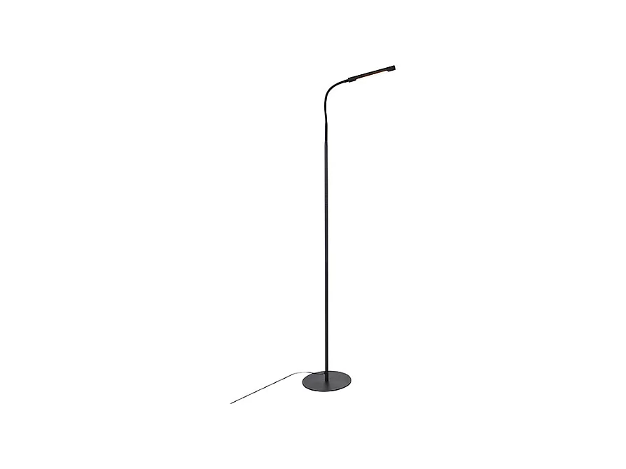 Lampadaire design noir avec LED avec variateur tactile - PALKA