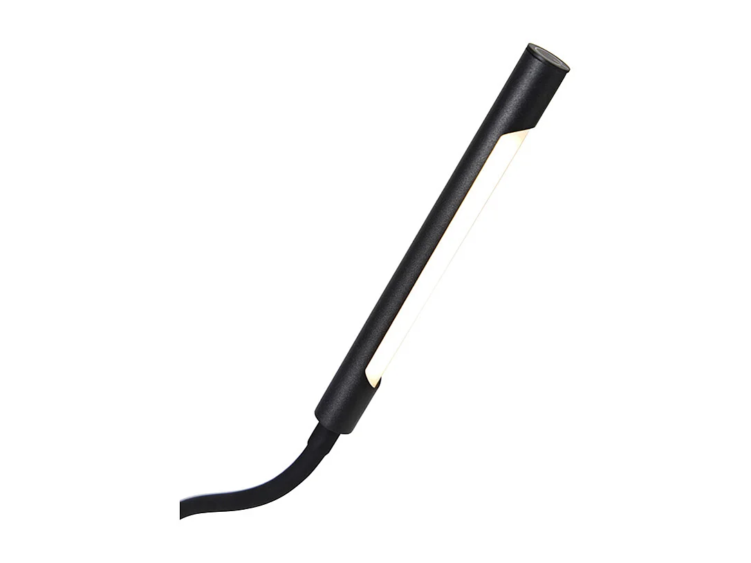 Lampadaire design noir avec LED et variateur tactile - Palka