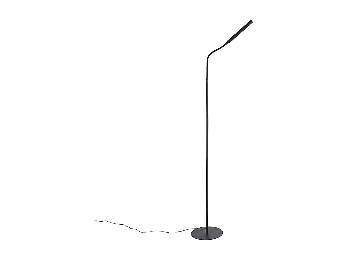 Lampadaire design noir avec LED et variateur tactile - Palka
