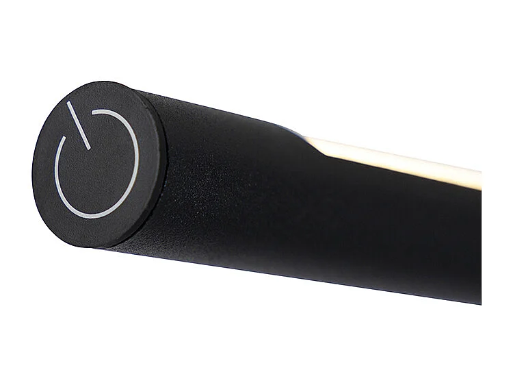 Lampadaire design noir avec LED et variateur tactile - Palka
