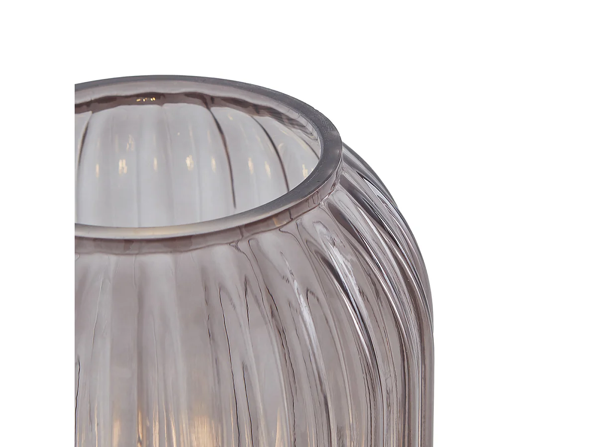 Lampadaire Art Déco noir avec verre fumé - Rid