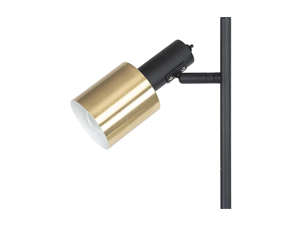 Lampadaire design noir avec or 2 lumières - Stijn