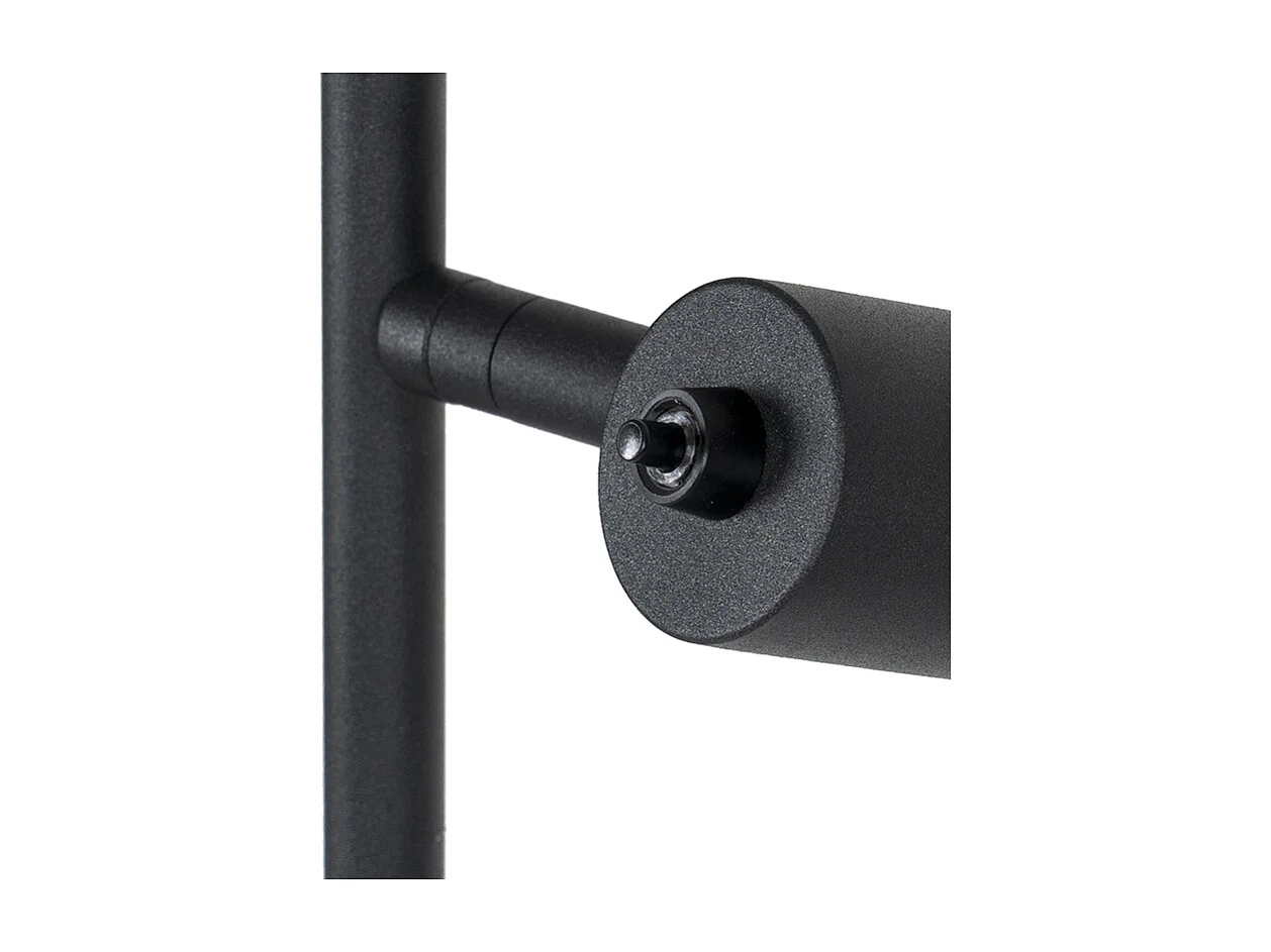 Lampadaire design noir avec or 2 lumières - Stijn