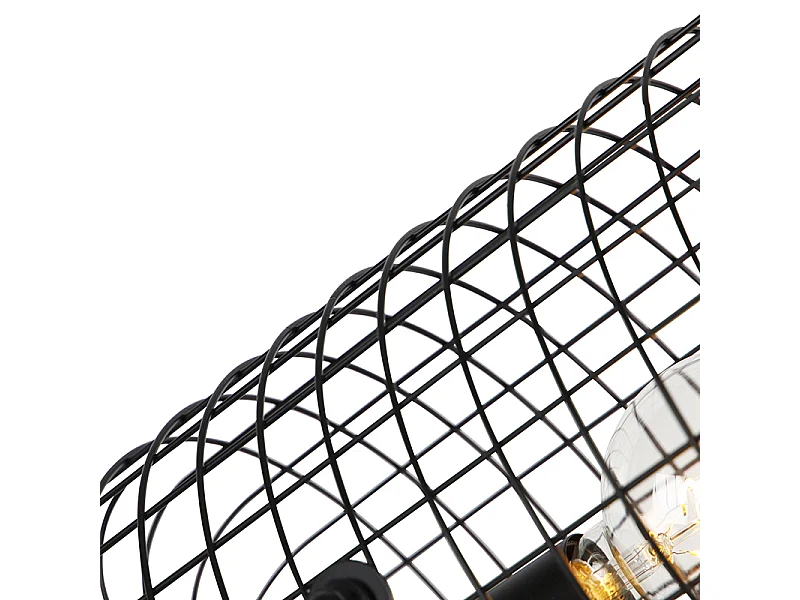 Lampadaire industriel trépied acier noir - Bliss Vefa