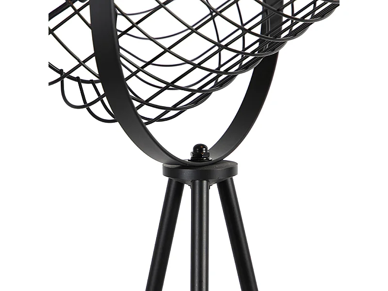 Lampadaire industriel trépied en acier noir - Bliss Vefa