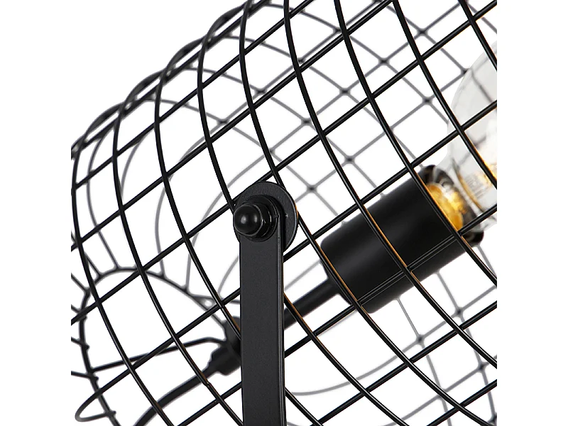 Lampadaire industriel trépied en acier noir - Bliss Vefa