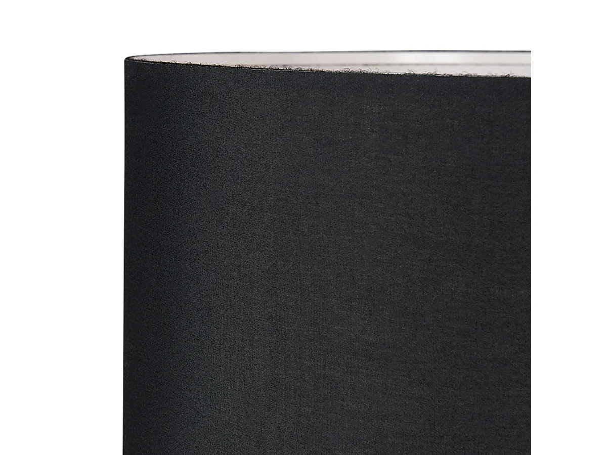 Lampadaire moderne noir avec abat-jour noir - Ilse