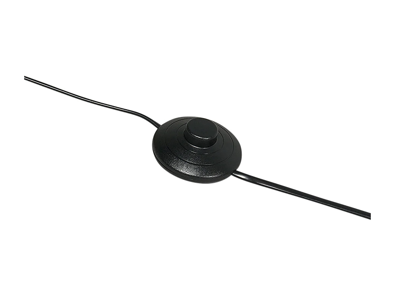 Lampadaire moderne noir avec abat-jour noir - Ilse