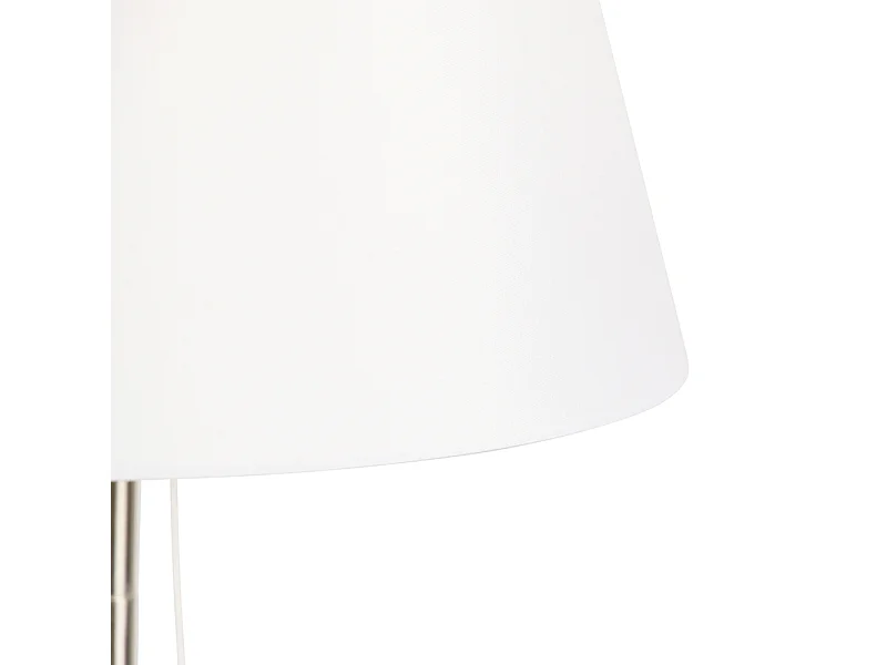 Lampadaire en acier avec abat-jour blanc et bras réglable - Ladas Deluxe