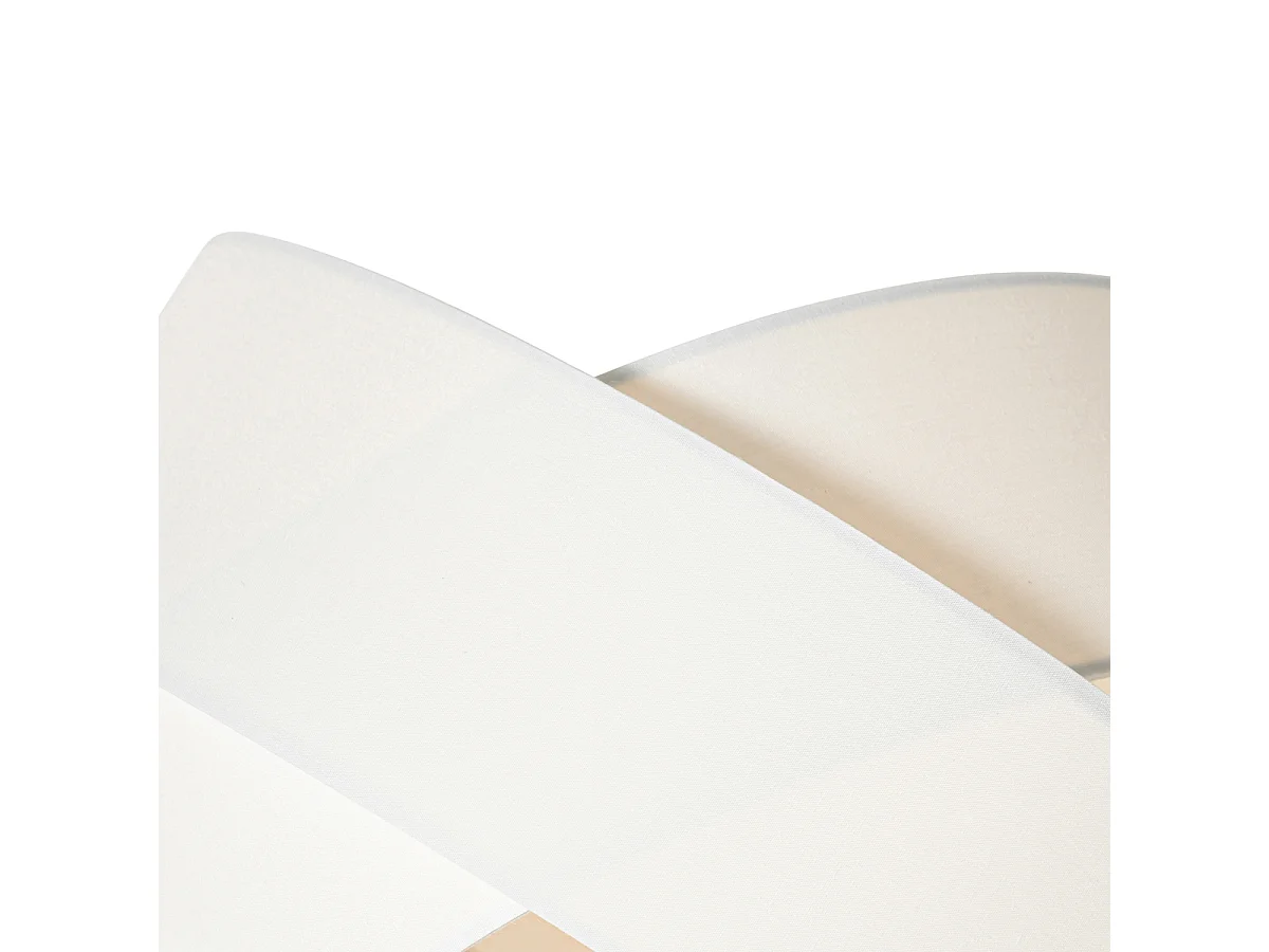 Lampadaire moderne noir avec abat-jour blanc - Cloth