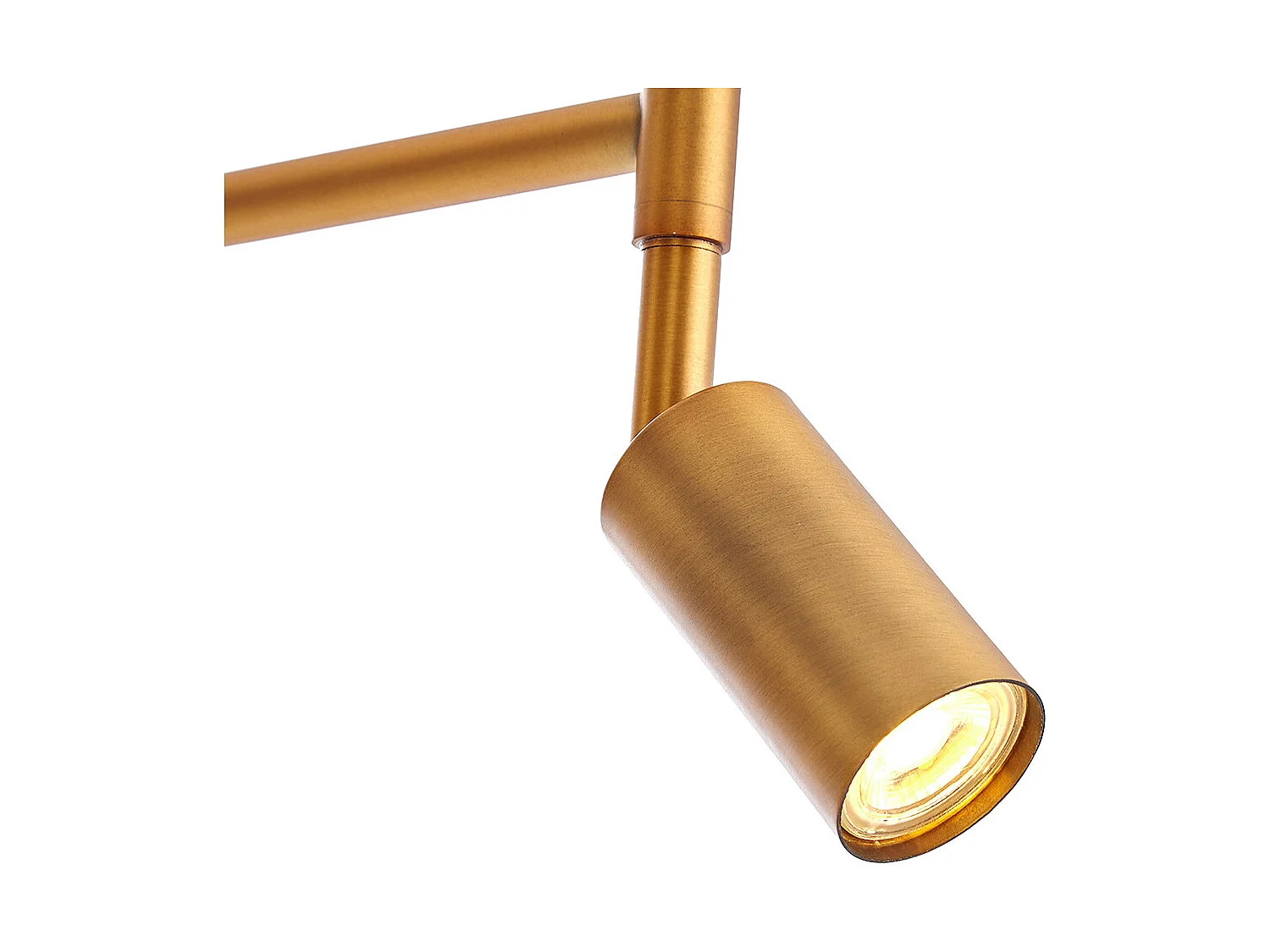 Lampadaire bronze avec abat-jour blanc et liseuse réglable - Ladas