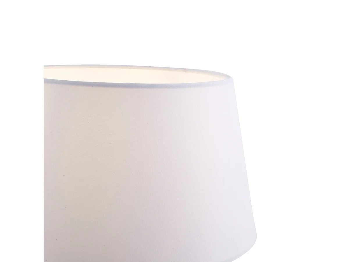 Lampadaire bronze avec abat-jour blanc et liseuse réglable - Ladas