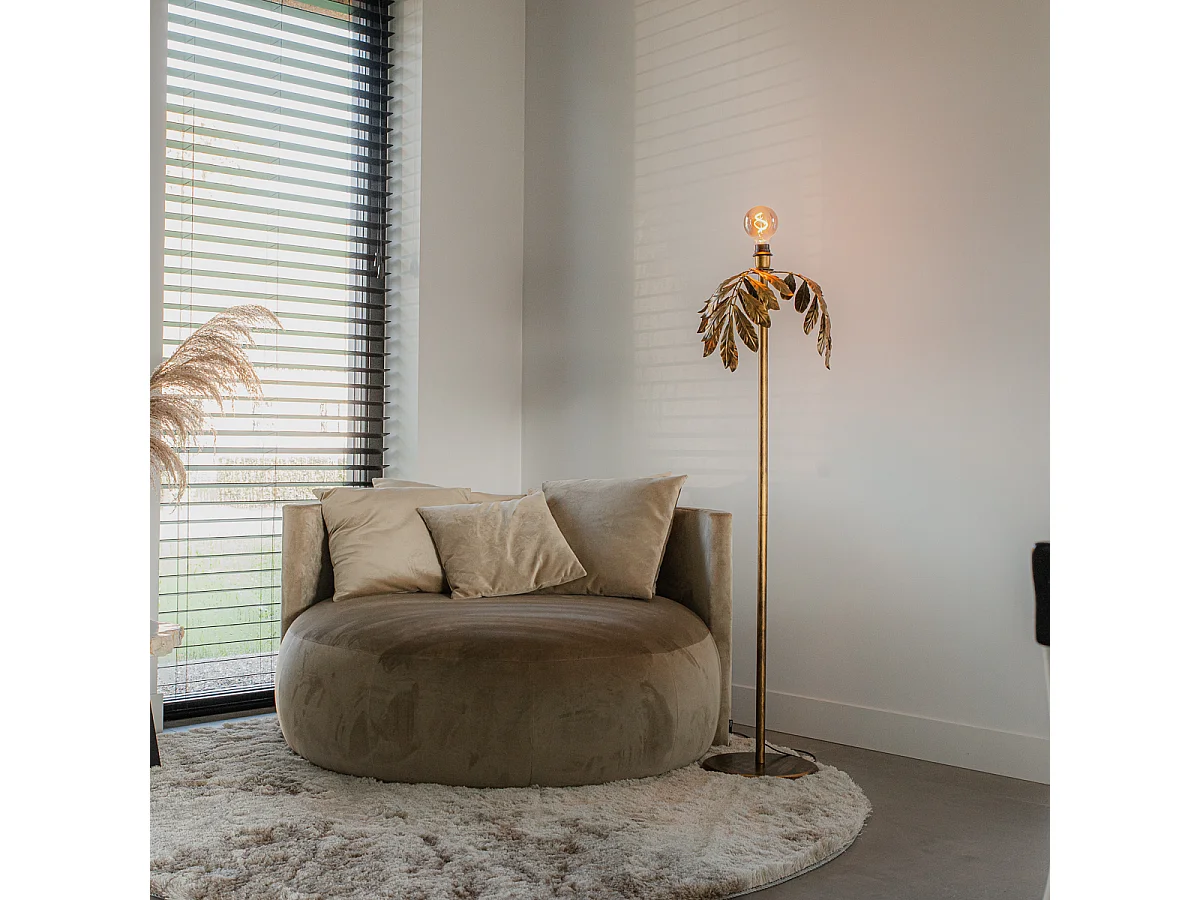 Lampadaire vintage or antique 32 cm sans abat-jour - Tilleul