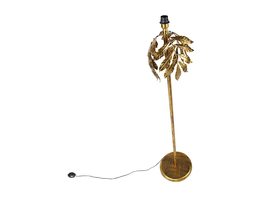 Lampadaire vintage or antique 32 cm sans abat-jour - Tilleul