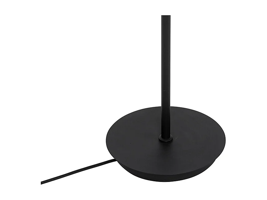 Lampadaire moderne noir 5 lumières avec verre fumé - Athènes