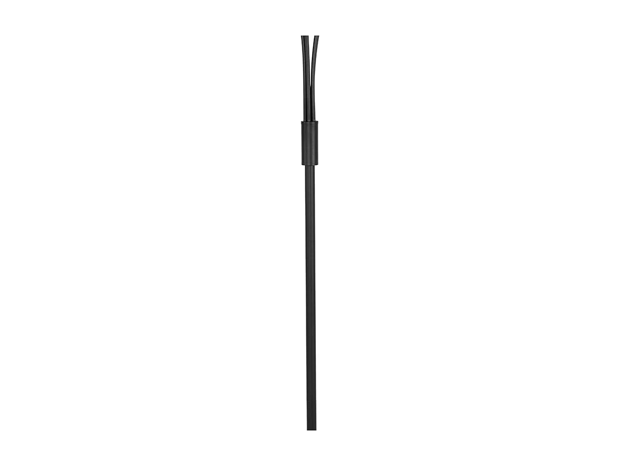 Lampadaire moderne noir 5 lumières avec verre fumé - Athènes