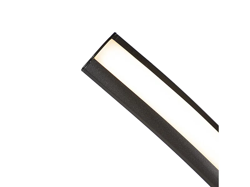 Lampadaire design noir avec LED et gradateur - Twisted