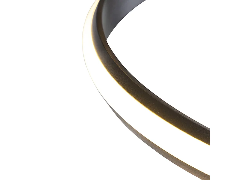 Lampadaire design noir avec LED et variateur - Twisted