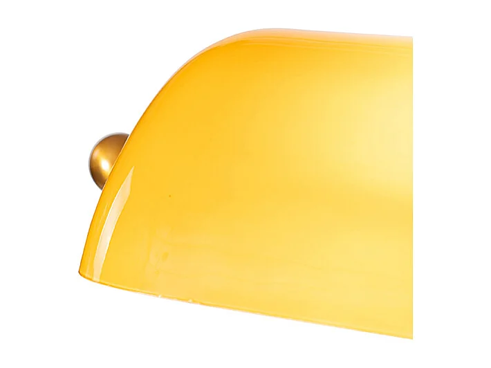 Lampadaire classique Banker bronze avec verre jaune - Banker