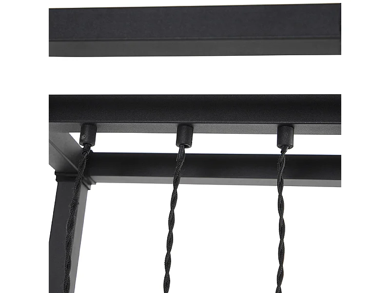 Lampadaire design noir 3 lumières - Cage