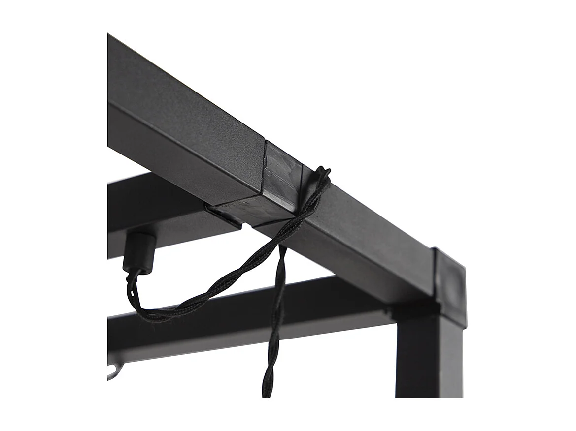 Lampadaire industriel noir 3 lumières - Big Cage