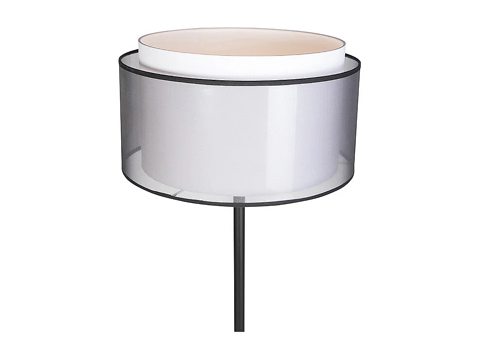 Lampadaire design noir avec abat-jour noir et blanc 47 cm - Simplo