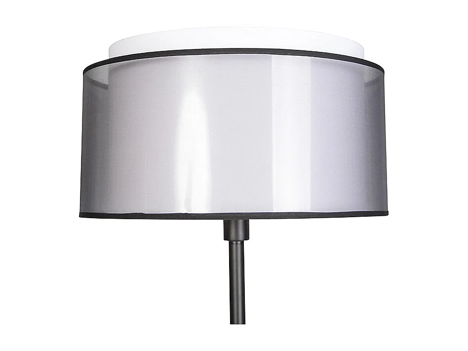 Lampadaire design noir avec abat-jour noir et blanc 47 cm - Simplo