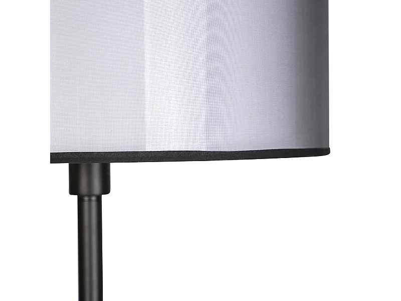 Lampadaire design noir avec abat-jour noir et blanc 47 cm - Simplo