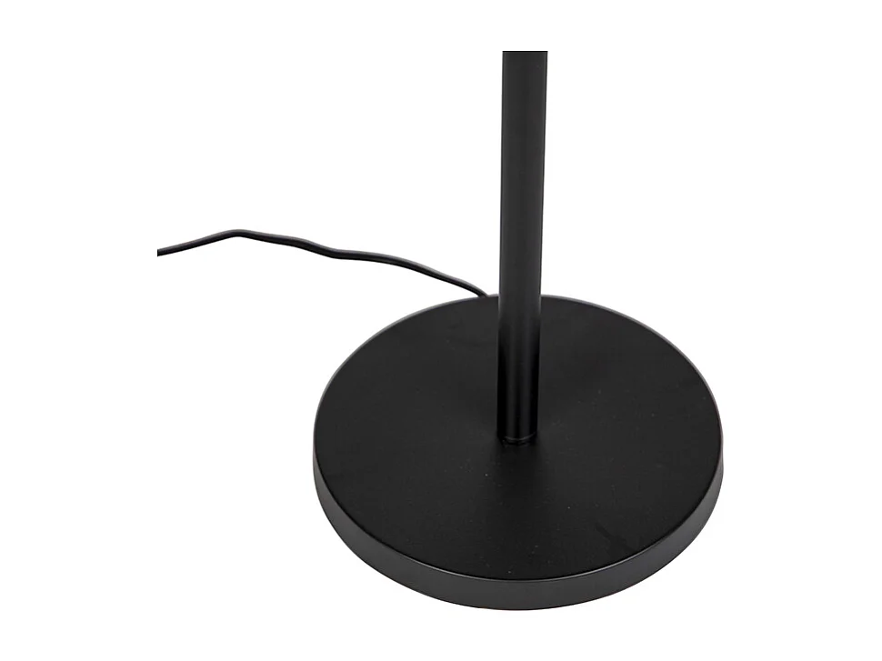 Lampadaire design noir avec abat-jour noir et blanc 47 cm - Simplo