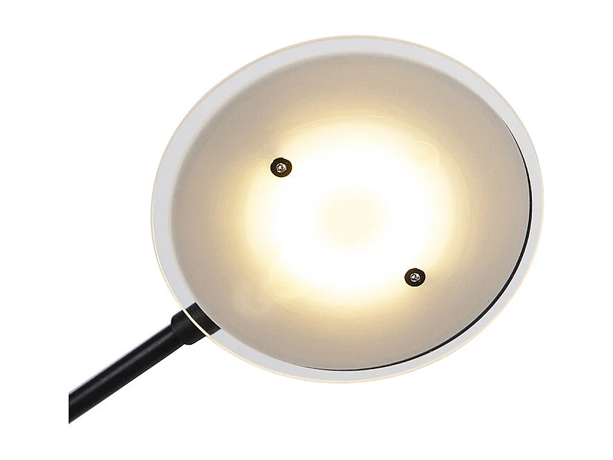 Lampadaire noir avec bras de lecture avec LED et port USB - Séville