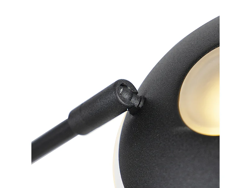 Lampadaire noir avec bras de lecture avec LED et port USB - Sevilla