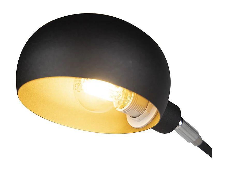 Lampadaire design noir 5 lumières - Sixties Marmo