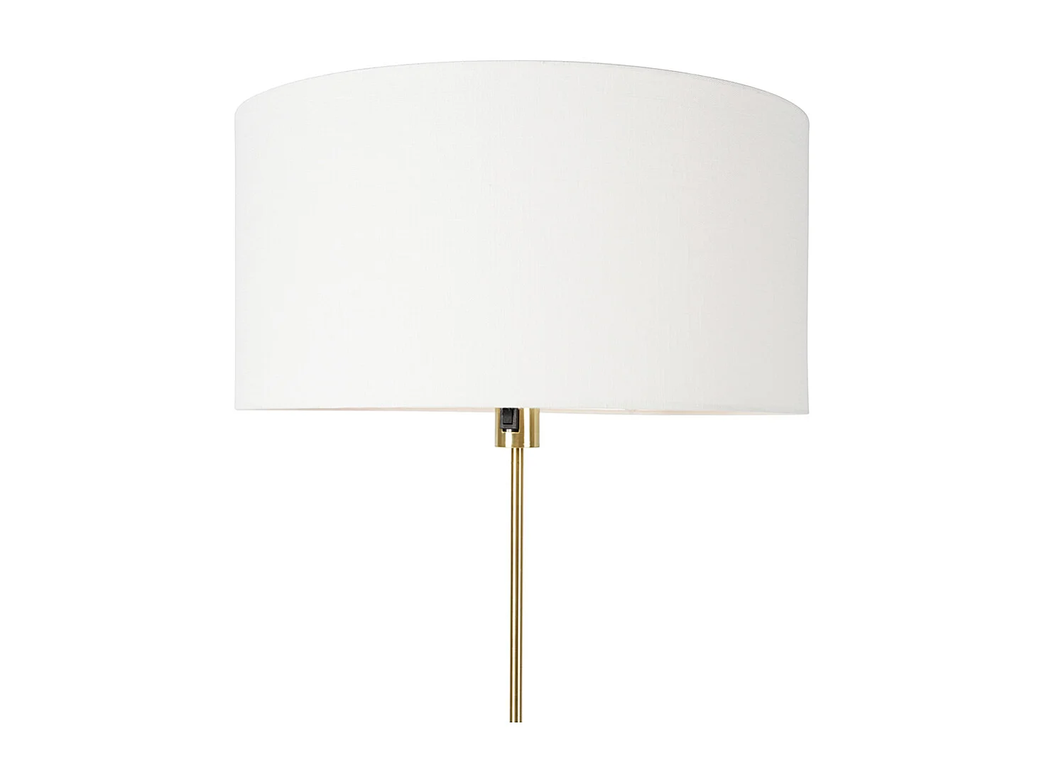 Lampadaire réglable doré avec abat-jour blanc 50 cm - Parte