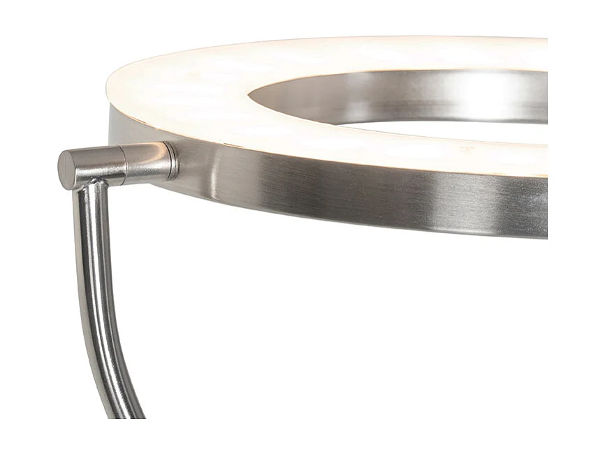 Lampadaire moderne en acier avec bras de lecture avec LED et variateur - Divo