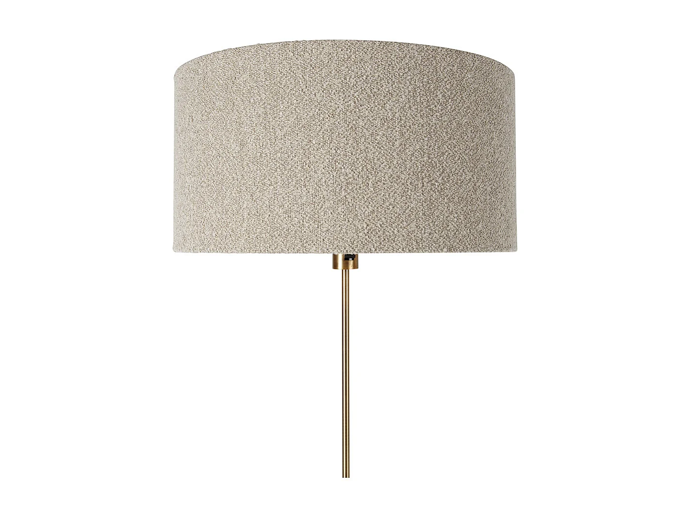 Lampadaire orientable bronze abat-jour bouclé taupe 50 cm - Parte