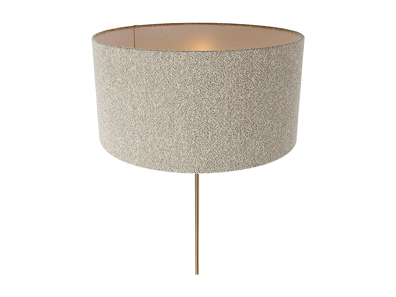 Lampadaire orientable bronze abat-jour bouclé taupe 50 cm - Parte