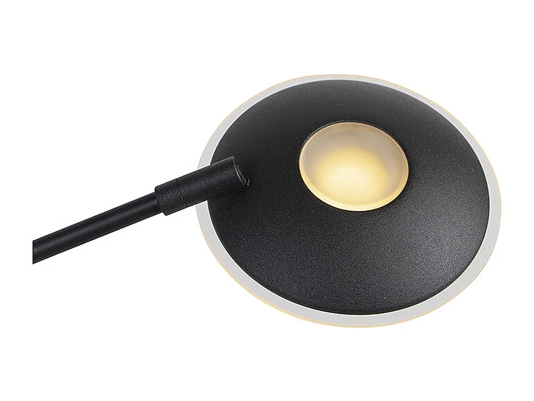 Lampadaire moderne noir avec LED avec bras de lecture - Ibiza