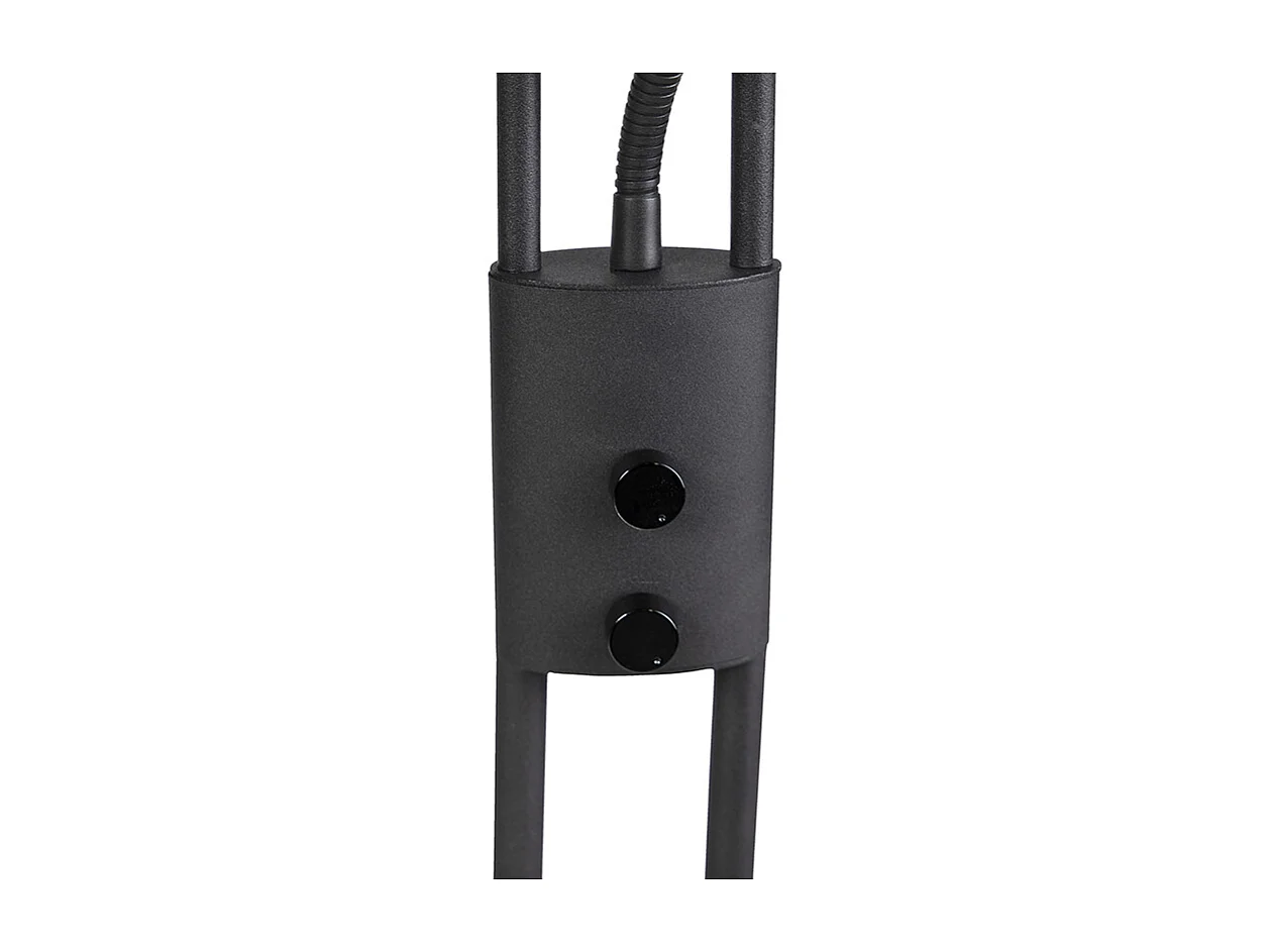 Lampadaire moderne noir avec bras de lecture inclus - Ibiza